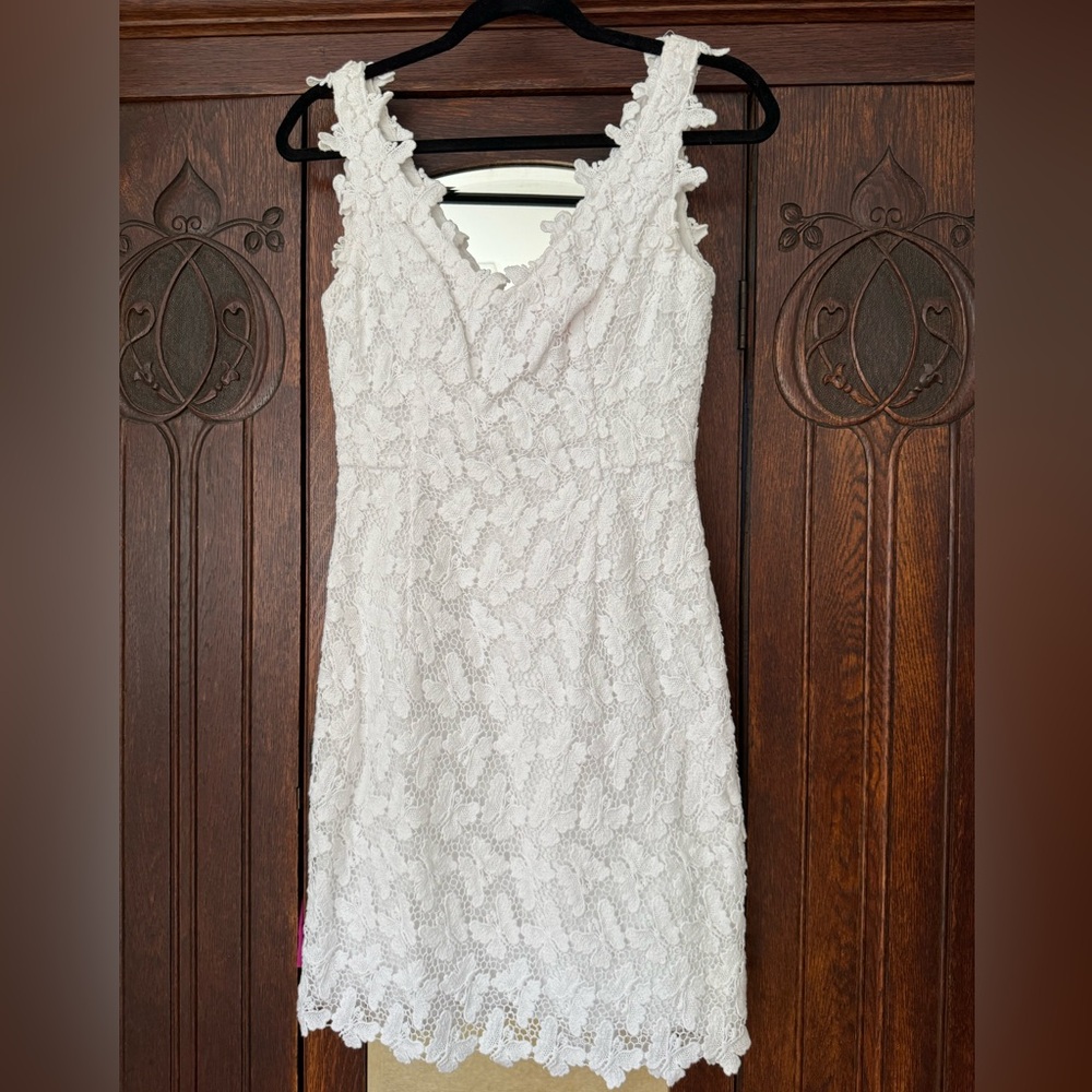 Lilly Pulitzer White Papillon Lace Reeve Dress